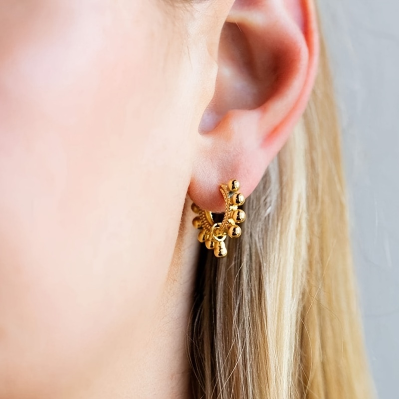 Minimalist Hip Hop Style Hoop Earrings
